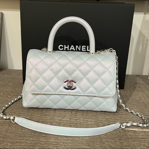 Chanel Coco Handle Small Light Blue Iridescent Limited Edition - Picture 2 of 13